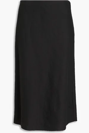 Vince Linen-blend midi skirt - - US 6