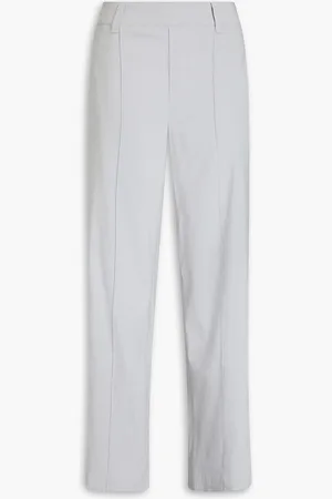 Vince Linen-blend straight-leg pants - Gray - XL