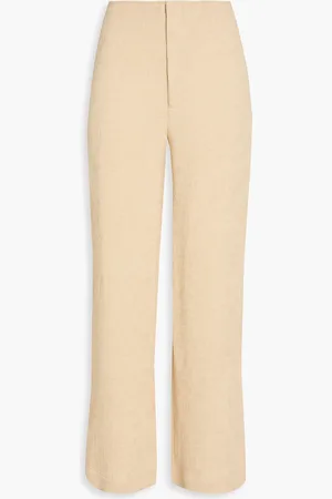 By Malene Birger Marchei plissé EcoVero™-blend crepe wide-leg pants - Neutral - DE 36
