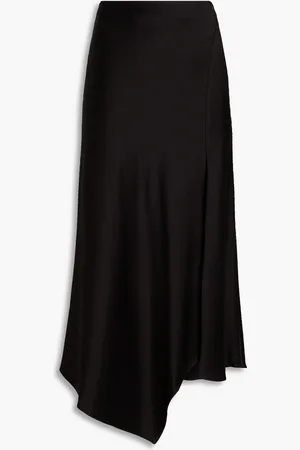 ALICE+OLIVIA Alice Olivia - Harmony asymmetric satin-crepe midi skirt - - US 8