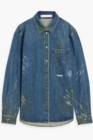 Helmut Lang Painted denim shirt jacket - Blue - S