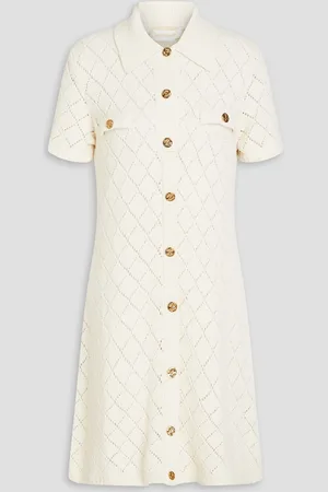 ZIMMERMANN Pointelle-knit mini shirt dress - White - 2