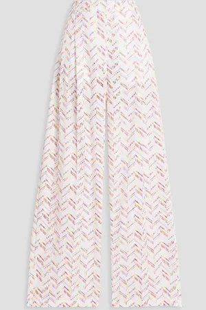 Missoni Broderie anglaise cotton wide-leg pants - - IT 38
