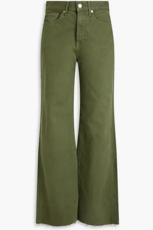 VERONICA BEARD Taylor high-rise wide-leg jeans - Green - 26