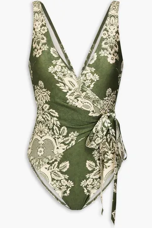 ZIMMERMANN Floral-print swimsuit - Green - 1