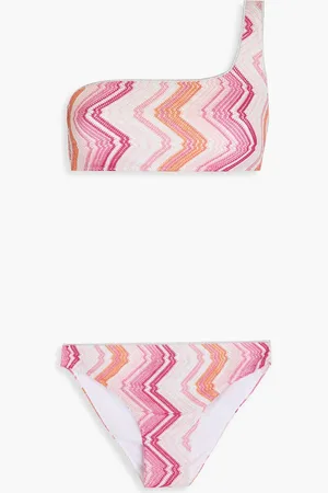 Missoni One-shoulder metallic crochet-knit bikini - - IT 36