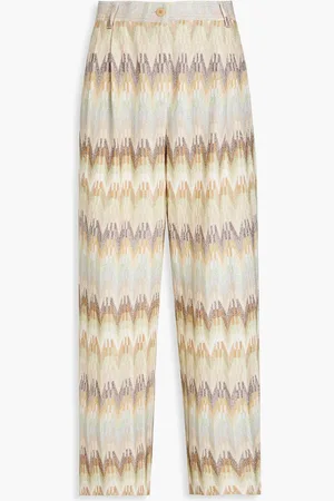 Missoni Metallic crochet-knit wide-leg pants - Neutral - IT 40