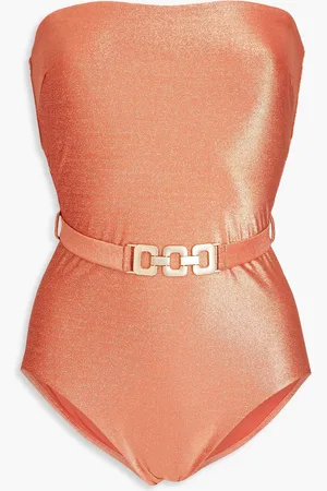 ZIMMERMANN Devi belted bandeau swimsuit - Orange - 2