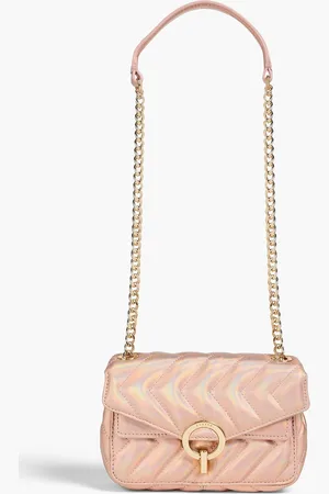 Sandro Quilted iridescent leather shoulder bag - Metallic - OneSize