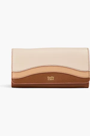 See by Chloé Color-block textured-leather wallet - - OneSize
