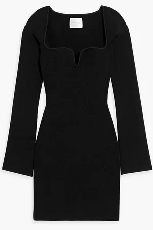 GALVAN Gaia ribbed-knit mini dress - - L