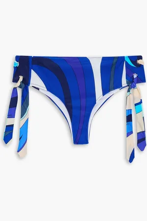 Puccini Lace-up printed bikini briefs - - S