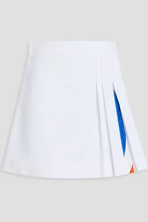 Puccini Pleated cotton-blend twill mini skirt - - IT 48
