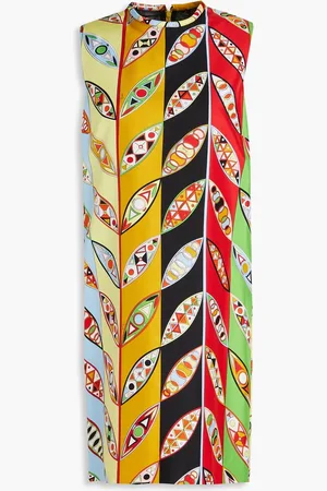 Puccini Printed silk-twill mini dress - - IT 38