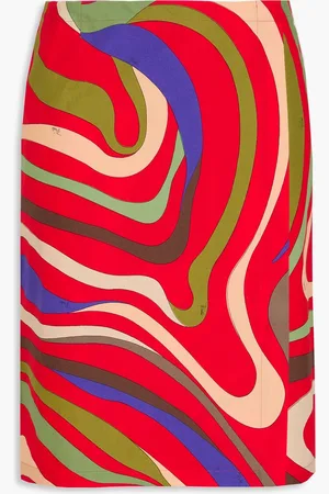 Puccini Printed cotton-poplin wrap skirt - - IT 38