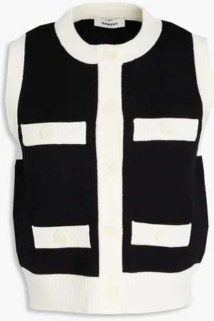 Sandro Two-tone knitted vest - - 1