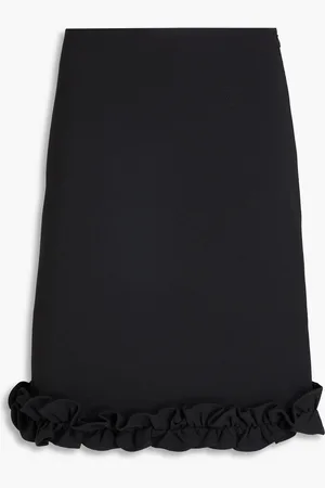 Ganni Ruffled crepe mini skirt - - DE 36