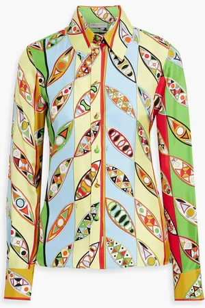 Puccini Printed silk-twill shirt - - IT 44