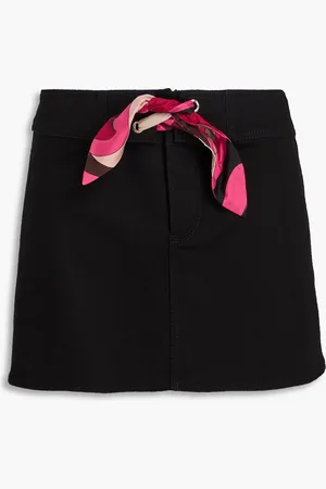 Puccini Silk-trimmed cotton-blend gabardine mini skirt - - IT 48