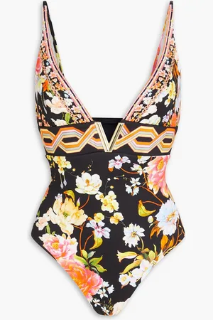 Camilla Embellished printed swimsuit - - UK 14