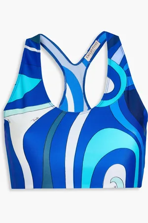 Puccini Printed stretch-jersey sports bra - - S