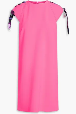 Puccini Printed silk-trimmed stretch-crepe mini dress - - IT 38
