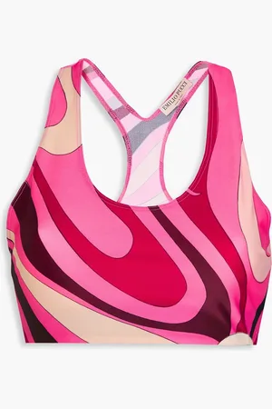 Puccini Printed stretch-jersey sports bra - - S
