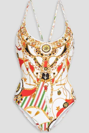 Camilla Embellished printed swimsuit - - UK 12