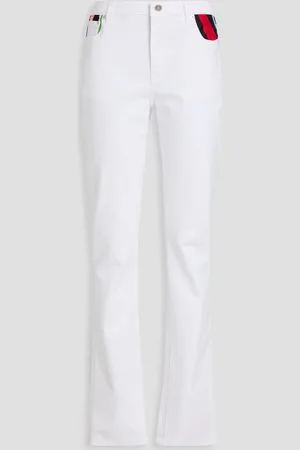 Puccini Silk-trimmed high-rise straight-leg jeans - - IT 46