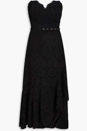 CHARO RUIZ IBIZA Aurora strapless belted broderie anglaise cotton-blend midi dress - - XL