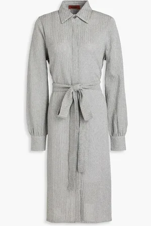 Missoni Metallic crochet-knit cotton-blend shirt dress - - IT 36