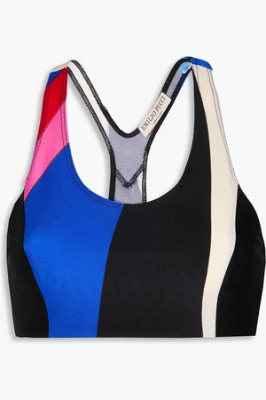 Puccini Printed stretch-jersey sports bra - - L