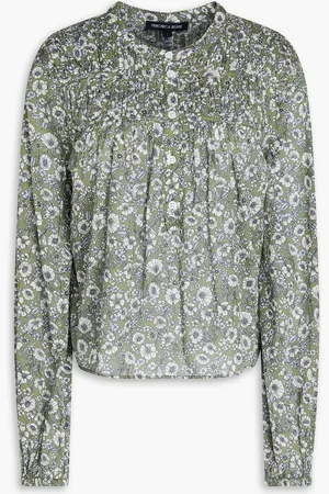 VERONICA BEARD Bonalie floral-print cotton-mousseline blouse - - L