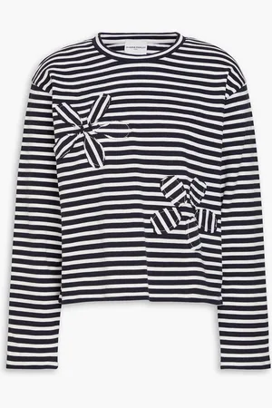 Claudie Pierlot Striped cotton-jersey top - Blue - M