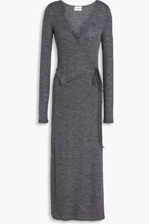 Claudie Pierlot Trinita wrap-effect wool midi dress - - L