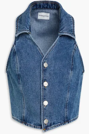 Claudie Pierlot Carmen denim top - Blue - FR 36