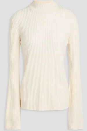 Chloé Ribbed wool and cashmere-blend sweater - White - L