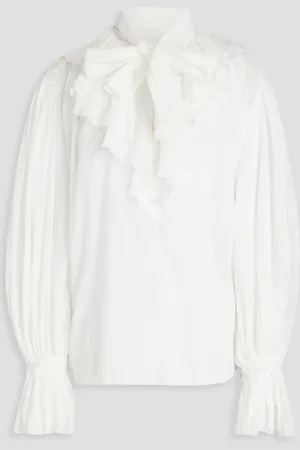 Puccini Ruffled cotton-mousseline blouse - - IT 44