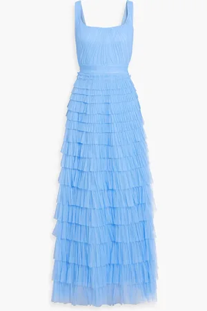 ZAC Zac Posen Tiered tulle maxi dress - Blue - US 10