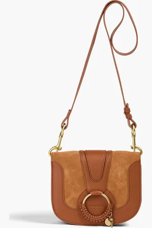 See by Chloé Hana pebbled-leather and suede cross-body bag - Brown - OneSize