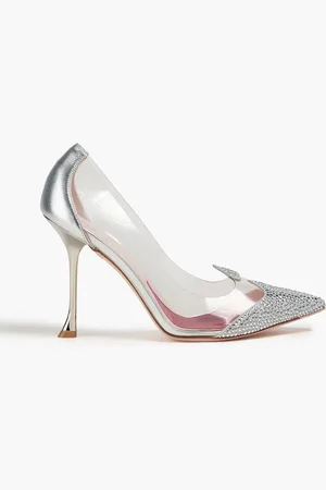 Roger Vivier Embellished metallic leather, TPU and suede pumps - Metallic - EU 37