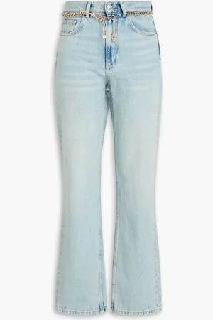 Maje Embellished high-rise straight-leg jeans - Blue - FR 38