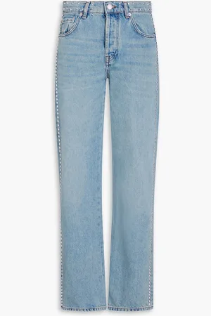 Maje Studded high-rise straight-leg jeans - Blue - FR 36