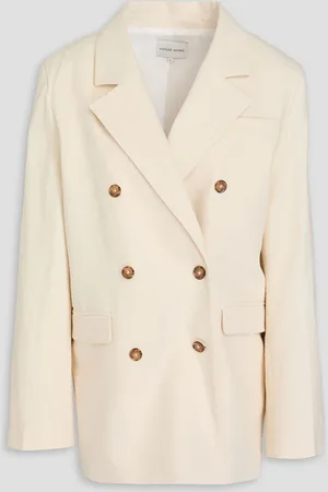 Loulou Studio Gora double-breasted cotton-blend twill blazer - White - S