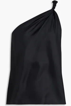 Loulou Studio Adiran one-shoulder twisted silk-twill top - - S