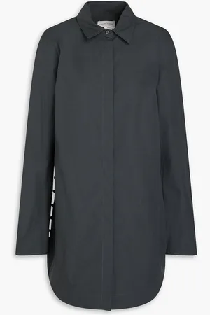 Loulou Studio Ekna button-detailed cotton-poplin shirt - Gray - XL