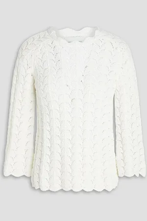 Loulou Studio Adeka crocheted cotton sweater - White - M