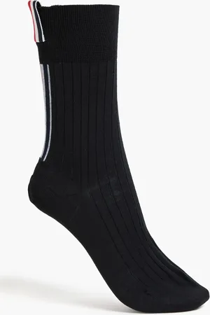 Thom Browne Ribbed merino wool socks - - ONESIZE