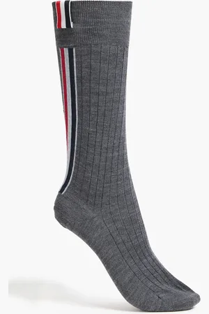 Thom Browne Ribbed merino wool socks - - ONESIZE