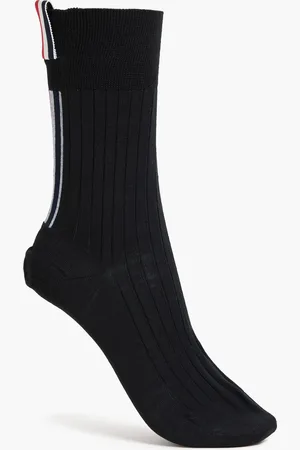 Thom Browne Ribbed merino wool socks - - ONESIZE